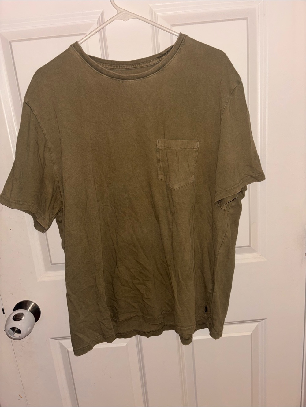 Lucky Brand Olive Short Sleeve Pocket Tee - Military Green